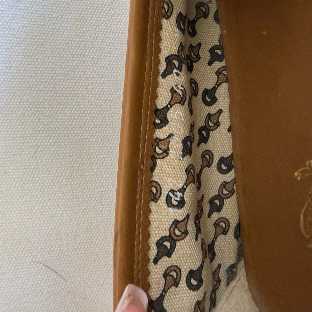 Women’s Tan Leather Loafers with Gold Horsebit - Picture 5 of 10